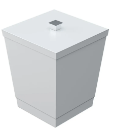 Lixeira com Tampa Branca 20X20X26cm Stolf