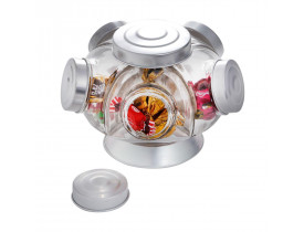 Baleiro de Vidro com Base Giratória 160ml Bon Gourmet