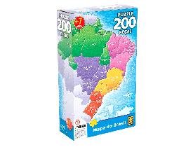Quebra-Cabeça 200 peças Mapa do Brasil Grow