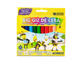 Big Giz De Cera 12 Cores Acrilex