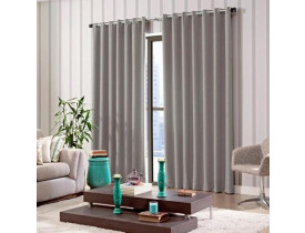 Cortina Corta Luz de Tecido 2,60x1,70 metros Latte Bella Janela