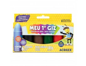 Meu Primeiro Giz 6 Cores Acrilex