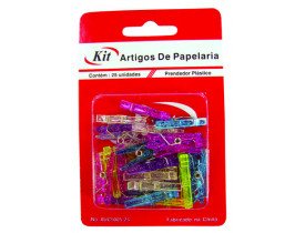 Prendedor Mini de Plástico 25 peças Kit