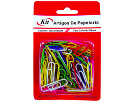 Clips Colorido com 100 unidades Kit