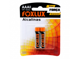 Pilha Alcalina AAA 2 Pilhas 1,5V Foxlux