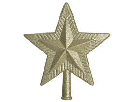 Ponteira Estrela com Glitter 14,5cm Champanhe D&A