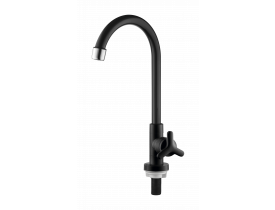Torneira para Cozinha Bica Móvel de Bancada Preta Herc