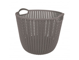 Cesto Trançado Circular Médio Cinza Antigo 26X30cm Mor