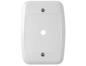 Placa 2x4 com Furo 9,5mm para Cabo Coaxial Pezzi