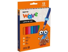 Lápis De Cor Wave Jumbo 12 Cores Bazze