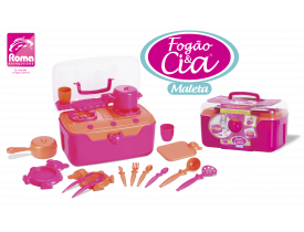 Brinquedo Maleta Fogão & Cia Rosa Roma