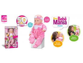 Boneca New Bebê Mania 50 Frases Roma