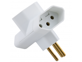Plugue T 2P+T 10A Branco Tramontina