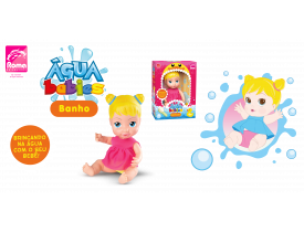 Brinquedo Boneca Água Babies Banho Roma