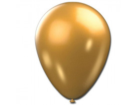 Balão N9 Metallic Balloons Dourado Pacote com 25 unidades São Roque