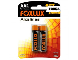 Pilha Alcalina AA 2 Pilhas 1,5V Foxlux