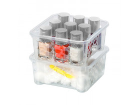 Cesta Organizadora Empilhável 6x13x13cm Transparente Sanremo