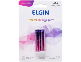 Pilha Recarregável AAA 1000mAh Elgin