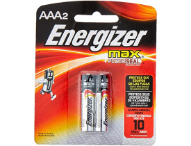 Pilha Alcalina AAA 2 Pilhas 1,5V Energizer