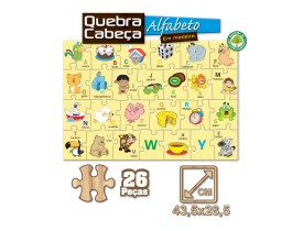 Quebra-cabeça 26 peças: Alfabeto | Pais & Filhos