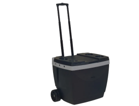 Caixa Térmica 42 litros com Roda e Alça Retrátil Preta Mor