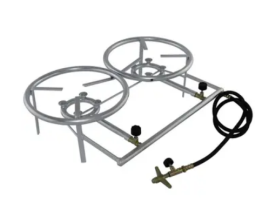 Fogareiro 2 Bocas 435mm Qualinox 