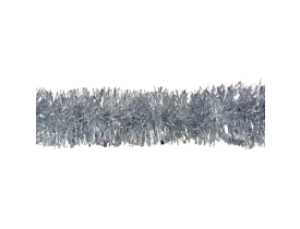 Festão Natal Metalizado 2m x 5cm Prata D&A 