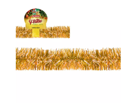 Festão Natal Corte Fino 2m x 9cm Dourado Art Christmas 
