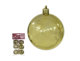 Bolas De Natal 4cm Dourada c/06 D&A