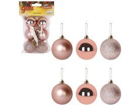 Bolas De Natal 4cm Rose Glitter c/06 Zein
