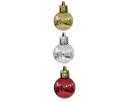 Bolas de Natal 3cm Metalizada Colorido c/08 Florarte