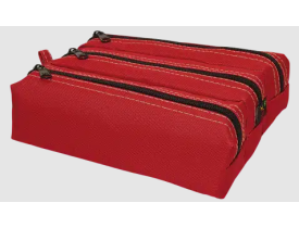 Estojo Duplo Em Lona Vermelho Reflex