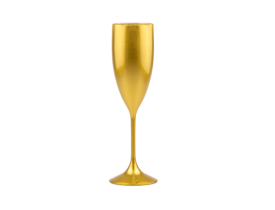 Taça Champanhe 180ml Gold Ouro Perolado Inusi