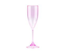 Taça Champanhe 180ml Gotas Rosa Cristal Inusi