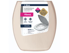 Assento Sanitário Quadrado Almofadado Bege Primafer