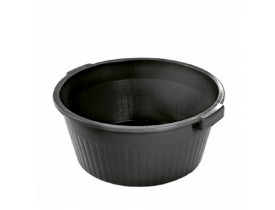 Bacia Canelada 34 litros Preta Plasvale