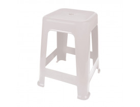 Banqueta Plástica Bela Vista Branca Mor