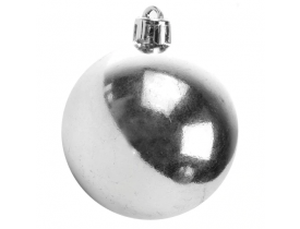 Bola de Natal Metalizada 6cm com 3 unidades Prata D&A