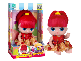  Boneca Babys Collection Sorvetinho Morango Super Toys
