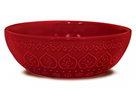 Bowl 523ml Relieve Vermelho Corona Yoi