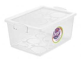 Caixa Organizadora com Trava 29X41cm Transparente Ordene