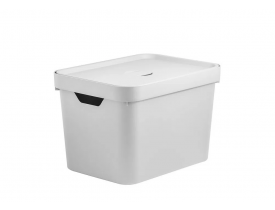 Caixa Organizadora Cube com Tampa Branca 24X27X36cm Ou Martiplast