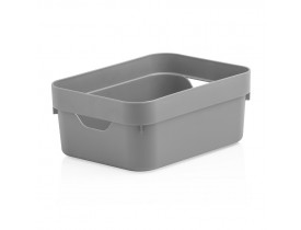 Caixa Organizadora Cube Ou Martiplast Mini 20x14,5x8cm Chumbo CC050