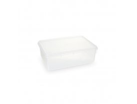 Caixa Retangular 6,5litros Natural Plasvale 34x23x11,5cm
