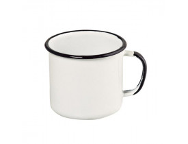 Caneca 8 Esmaltado 370ml Branco Ewel