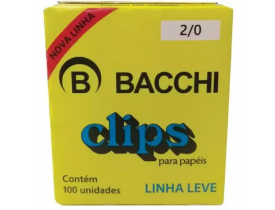Clips 2/0 Galvanizado com 100 unidades Bacchi