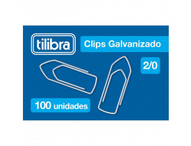 Clips 2/0 Galvanizado com 100 unidades Tilibra