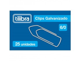 Clips 6/0 Galvanizado com 25 unidades Tilibra