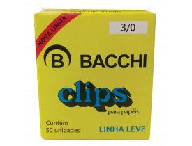 Clips 3/0 Galvanizado com 50 unidades Bacchi