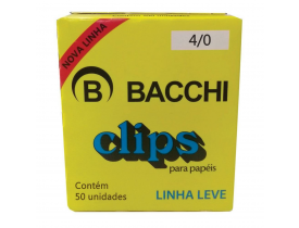 Clips 4/0 Galvanizado com 50 unidades Bacchi